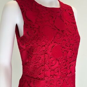 Ann Taylor Red Lace Dress